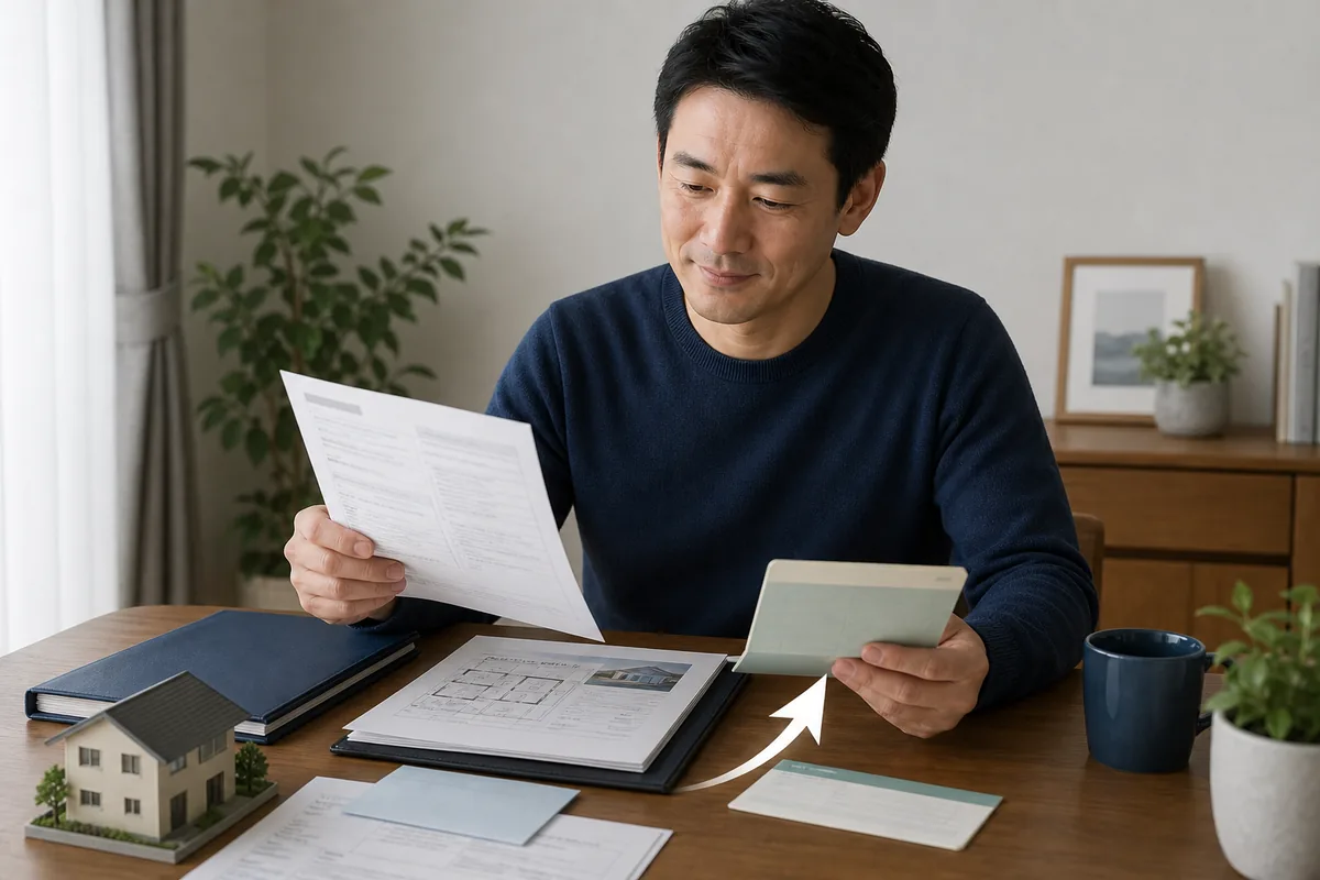 不動産取得税の納税書類と還付先の口座を確認する住宅取得者