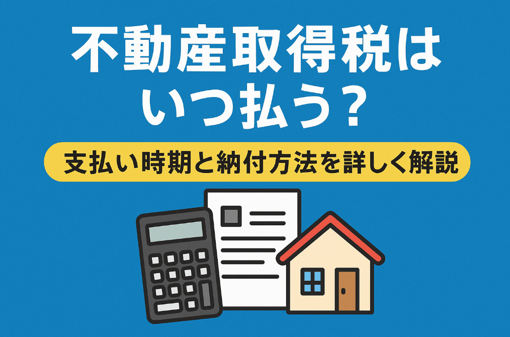 不動産取得税はいつ払う？支払い時期と納付方法を詳しく解説